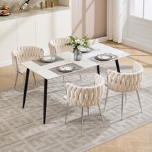 Dining Chair Ivory - 2 Piece Bar Stool Set Modern Style - Ivory - 查看 8