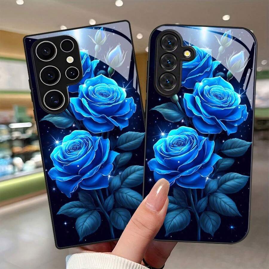 [24h Versand aus DE/FR/ES] Apple 11-17  21-26 Ultra-Handyhülle - Handyhülle mit Sternenhimmel-Rosendesign für Damen mit Linsenschutz für  Galaxy A04S/A05S/A06/A07/A10/A11/A12/A13/A14/A15/A16/A17/A20S/A21S/A22S/A23/A24/A25/A26/A30S/A31/A32/A33/A34/A35/A36/A42/A50S/A51/A52/A52S/A53/A54/A510 Sturzsicher - 1 Stück Bildfarbe - Übersicht 1