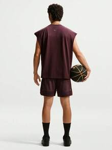 Nike 男款 AS JA M NK SI GM PRO 6吋針織短褲 IM5328-652 - 紅色 - 查看 5