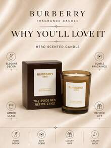 Burberry Scented Candle, Elegant Fragrance And Exquisite Design, Perfect For Home Decor And Gifting - Burberry Scented Candle - View 5