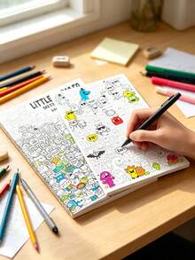 1 buah Buku Mewarnai Doodle Penghilang Stres, Pola Doodle Indah untuk Dijiplak dan Diwarnai, Dirancang untuk Memberikan Ketenangan dan Kreativitas Mental, Cocok untuk Pecinta Seni dan Mereka yang Mencari Penghilang Stres - MultiWarna - View 5