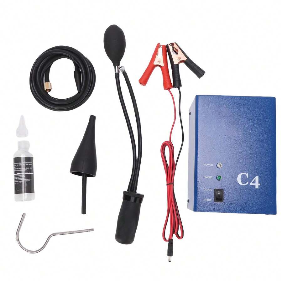 Automotive Smoke Machine Leak Detector With Built-In Air Pump, Smoke Diagnostic Tester For Pipeline Leakage Detection, Compatible With All 12V DC Vehicles In Vacuum - Automotive Smoke Machine (8-piece Set) - View 1