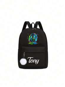 This Backpack With Soccer Pattern Can Be Customized As Your Exclusive Back-To-School Bag. You Can Also Add Personalized Elements Such As Name Or Holiday Greetings. This New Backpack Features A Nylon Zipper. You Can Add Personalized Content Like Letters, Lucky Numbers, Etc. It's Perfect For Dance Classes And Travel. Also An Ideal Choice For Birthday Gifts, Souvenir Bags, Christmas Gifts Or New Year Gifts. - Multicolor - View 26