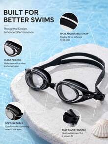 Adult Swim Goggles Anti-Fog Waterproof Swimming Eyewear High Definition Anti-Fog Lens - Leak-Proof, - Suitable For Training, Pool, Beach - Pink - View 4