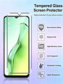 3Pcs For Screen Protector Tempered Glass, [99.99% HD Clear] [9H Hardness] [Film Friendly] For Phone Film Glass Tempered Film - Clear - View 4