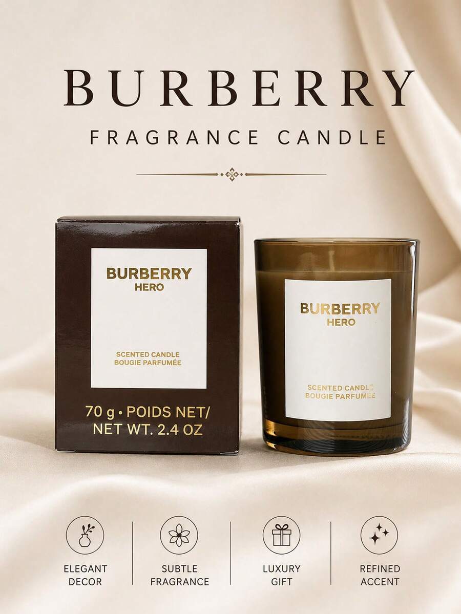 Burberry Scented Candle, Elegant Fragrance And Exquisite Design, Perfect For Home Decor And Gifting