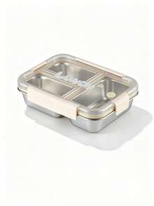 3-Compartment 304 Stainless Steel Bento Lunch Box, Leak-Proof Sealed Portable Food Storage Container For Students, Office, School, Picnic - Multicolor - View 11