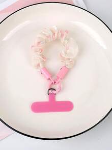 1pc New Polka Dot Fabric Pleated Short Phone Lanyard With Metal Buckle Wrist Strap, Universal Camera Phone Key Chain Anti-Loss Anti-Drop Wrist Chain Phone Accessory - Multicolor - View 15