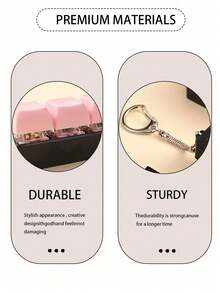 1pcs4-Key Stress Relief Keyboard Keychain With Black Base, Colorful Buttons, Mini Fidget Finger Press Keyboard Pendant, Car Key Accessory, Bag Charm, Focus Toy For Adults, Birthday, Party & Holiday Gift - Multicolor - View 9