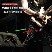 A8 Sistema Transmisor Y Receptor Inalambrico Guitarra Uhf - Negro - Ver 6