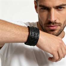 2pcs Casual Woven Bracelets, Suitable For Men's Daily Casual Fashion Wear, Exquisite Bracelet Gift For Men - Black - View 3