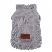 1pc Fleece Zipper Pet Dog Vest Jacket Autumn/Winter Warm Pets Clothes Retro Corduroy Dogs Sweater Suitable For Puppy Small Medium Dogs - Multicolor - View 13