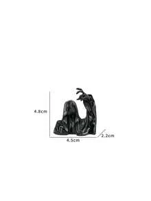 1pc Gothic Style Mysterious Black Decor - Black Hooded Humanoid Sculpture, Mysterious Master Statue, Intimidating Black Robe Exquisite Design, Suitable For Home Decor, Halloween Or Theme Party, Gothic Style, Halloween Decoration - Multicolor - View 12