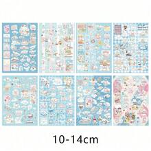 SANRIO 8入三麗鷗 Cinnamoroll 造型貼紙 高品質可愛創意 Ins 風格 防水手帳裝飾素材 學校用品 - 8張 - 查看 13