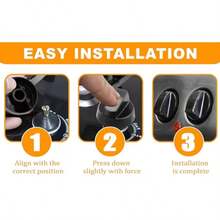 8pcs Universal Stove Knob Replacement Set, Includes 24 Accessories Suitable For Gas Stoves, Electric Ovens And Thermostats, Heat-Resistant Control Knobs, Designed For Stoves, Cooktops And Kitchen Appliances - View 5
