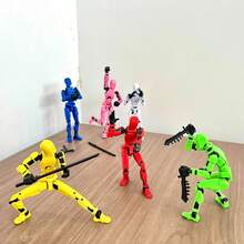 [DUMMY 13 Printable Connectable Figure 2023 Licensed Under CC By 4.0]4PCS-Multi-Color T13 Action Figure Set, 3D Printed Toy Lucky Dummy 13 Desktop Decoration, Multi-Joint Movable, Multiple Poses Freely Adjustable, Christmas Birthday Gift For Boys And Girls (Assembly Required) - Multicolor - View 5