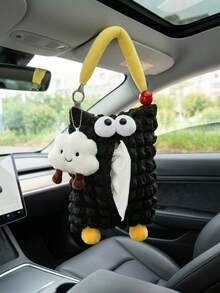 2pcs Car Tissue Box Holder, Cute Monster Hanging Design, Suitable For Car Seat Decoration, Car Interior Tissue Box, And Bedroom & Living Room Tissue Storage - Multicolor - View 10