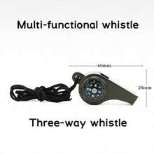 1pc 3-In-1 Emergency Survival Whistle With Compass And Thermometer - Perfect For Camping, Hiking, Outdoor Adventures, Referees And Cheerleaders, Rope Emergency Whistle, Plastic Whistle, Produces Clear And Loud Sound, Very Suitable For Teachers, Lifeguards, Outdoor Fishing, Camping, Hiking, Hunting, Rescue, Party Gifts, Referees And Official Use In Football And Basketball Games - Multicolor - View 10