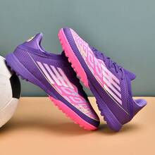 Studded Football Shoes, Suitable For Adults And Youth (Men And Women), Suitable For Outdoor Training And Matches On Natural Grass - Mauve Purple - View 8