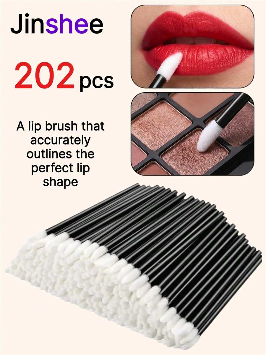 JINSHEE202 Lipstick Applicator, Multi-Function Lipstick Brush For Even Application, Facial Makeup Detail Brush, Lipstick And Lip Gloss Applicator, No-Shed Makeup Brush, Portable Travel Essential Makeup Tool - Black - View 1