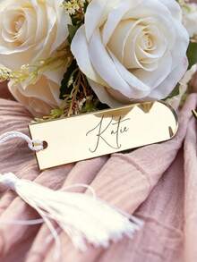 Personalized Mirror Acrylic Bookmarks, Customized Text, Personalized Custom Bookmarks, Gift Customization, Graduation Season Commemorative Gifts, Holiday Birthday Gifts, Reading, Gifts For Classmates And Teachers, Wedding Labels, Invitations, Special Labels, Commemorative Gifts - Multicolor - View 3