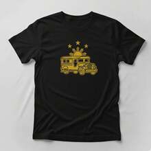 Camiseta "Jeepney Filipino con Sol" de Sun Gift Philippines, 100% Algodón - Completamente Nueva - Propiedad de Filipinos - Negro - Ver 4