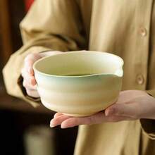 旅行便攜式日式茶道套組，粗陶抹茶碗、100齒竹 whisk 攪茶刷，完整禮盒裝 - 彩色 - 查看 4
