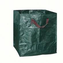 Heavy Duty 50L Garden Waste Bag Set - Reusable Yard Waste Bags Made Of Industrial Grade Fabric With Handles, Suitable For Plants, Grass And Leaves - Green - View 4