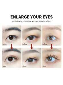 3 Styles (1200pcs) Mesh Double Eyelid Stickers, Waterless Invisible Shaping Patches, Instant Lift Eyelid Tape, With Y-Shaped Tweezers, Suitable For Droopy Eyelids, Portable Travel Makeup Accessory, For Women - Nude - View 7