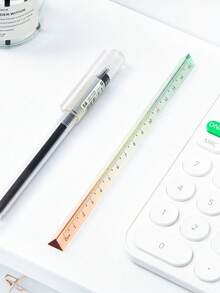1pc/4pcs Gradient Transparent Acrylic Triangle Ruler, 15cm Colorful Straight Ruler, Suitable For School Drawing, Learning, Office, Back To School, Painting - Multicolor - View 7