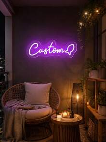 1pc Customized Name Neon Sign, Personalized LED Neon Wall Decor, Custom Text Light Sign, Birthday Party Decoration, Girls Party Photo Backdrop Decor, Aesthetic Room Decor, Personalized Gift, Wedding Party Decoration, Bedroom Wall Art - Multicolor 6 - View 5