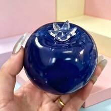 1PC Jelly Clear Marbled Blueberry Fruit Slow Rebound Fidget Toy, Soft Elastic Transparent TPR Stress Relief Desktop Decor, Mini Office Relax Gadget, Concert Fan Favor, Photocard Desk Matching Accessory (Random Style) - Multicolor - View 3
