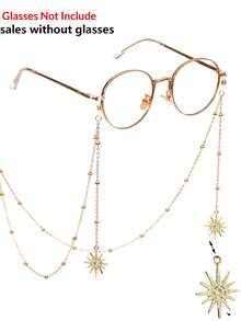 1pc Fashion Glasses Chain, Available In Gold Or Silver Color, Suitable For Women And Men Fashion Glasses, Fashion Eyewear Accessory - Multicolor - View 1
