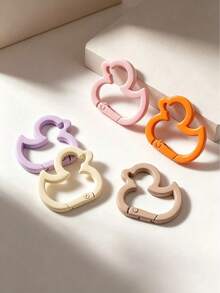 15/30/60/120 piezas Llaveros con forma de pato de colores, distribución de colores aleatoria, adecuados para manualidades, anillos de llaves y decoración de llaveros - Llavero de pato - Ver 5