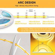 LED燈條燈,COB觸控可調光 5V USB (16.4ft/5m) | CRI90+ 觸控無級調光 COB LED燈條,10W 柔性,臥室廚房DIY照明房間裝飾電視燈 - COB燈帶 - 查看 9