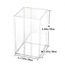 Transparent Acrylic Display Case Suitable For Small Statues And Action Figures, With Mirror Stand, Collectibles Storage Box, Dust-Proof Display Cabinet - White - View 42