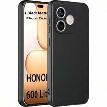 1PC Hot-Selling Ins Low-Key Matte Style Dedicated Black Matte Anti-Drop Phone Case [International Version, Not Local Version], Compatible With Nova 15/Honor X6d/Honor 600/Honor Magic8 Lite/Honor Magic8 Pro Magic7Pro /Magic 7lite/Magic7/Magic 6/Magic 6 Pro/Honor 600/Honor Magic8 Pro/Honor Magic8 Lite/X5C/X5C PLUS/X7D/X8D/X9D - Black - View 5