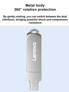 Lenovo ThinkPlus SS360 USB 隨身碟 32GB/64GB/128GB/256GB USB3.2 高速傳輸 U 盤，適用於文件、影片與照片，輕巧便攜，即插即用 - 銀色 - 查看 3