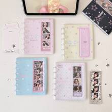 1pc Polka Dot Bow Photo Album, Japanese Style Polka Dot Angel Wings Fresh Cute Paw Print Student Storage Card Book, Back To School Season, Friends Photo Record Storage Album,Card Holder - A - View 10