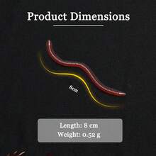50pcs 8cm Silicone Soft Worm Fishing Lures, Realistic Red Worm Bait, Universal Soft Lures For Wild Fishing And Black Pond - A - View 10