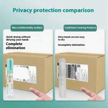 1pc Thermal Paper Correction Fluid, Effectively Protects Personal Privacy, Cleaning Tool, All-In-One Express Shipping Label Confidentiality Stamp & Box Opener, Suitable For Thermal Paper Erasure, Suitable For Home Cleaning, Great For Protecting Personal Privacy - A - View 9