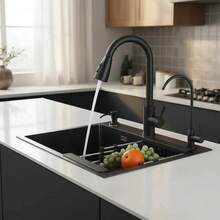 Fregadero de cocina de acero inoxidable 304 de 55 * 45 cm + Kit de cocina. - A - Ver 7