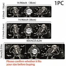 1件裝萬聖節骷髏圖案防滑水龍頭排水墊，浴室水龍頭防濺擋泥墊，防潮防滑水龍頭墊，廚房檯面配件，保護廚房檯面，萬聖節裝飾 - 彩色 - 查看 8