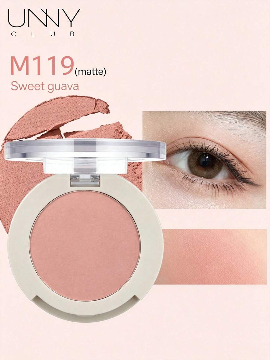 UNNY CLUB Eyeshadow Warna Solid, Glitter Rhinestone dan Matte, Tekstur Halus, Eyeshadow Berkilau Tahan Lama, Ringan dan Halus, Riasan Sehari-hari - M119 (Matte) - View 1