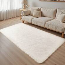 EDIMENS Long Hallway Runner Rug 80x300, High Pile Bathroom Rug Non-Slip, Fluffy Washable Kitchen Rug Bath Mat, Rugs For Bedroom Bed Runner Hallway Living Room - 象牙白 - 查看 3