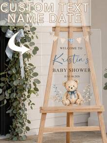 Custom Acrylic Welcome Sign 1pc, Engravable Name/Text/Date - Transparent Material, Suitable For Home Entrance Decor, Office, Display - Commemoration, Graduation - Multicolor - View 1
