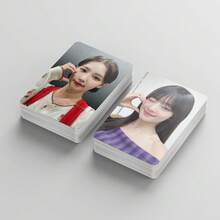 55pcs G-IDLE Photocards Go For It Album Support Cards, Multiple Styles, Double-Sided High-Definition Printing, Waterproof, Scratch-Resistant, No Residue, Suitable For Planner Decoration, Card Album Storage, Birthday, Holiday, Graduation, Back To School Season Gift, Limited Fan Collection - Dark Blue - View 6