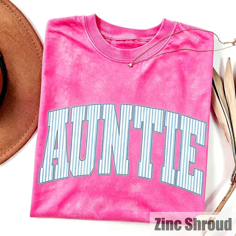[100% Cotton][100% Cotton] ®   Auntie Shirt, Aunt Shirt, Plaid Auntie, New Aunt Gift, Pregnancy Announcement, Gift For Aunt, Pregnancy R - 粉色 - 查看 1
