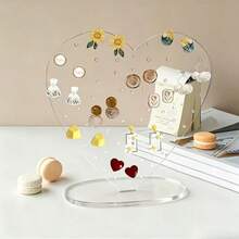 Acrylic Transparent Jewelry Storage Box Desktop Earring And Necklace Holder Suitable For Earring Storage - Multicolor - View 4
