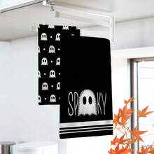 2/4/48pcs Halloween Series Hand-Painted Ghost Pattern Printed Kitchen Towels - Ultra Soft, Highly Absorbent Polyester Dishcloths And Hand Towels, Perfect For Holiday Decor, Kitchen Decor, Party Decor. - Multicolor - View 5